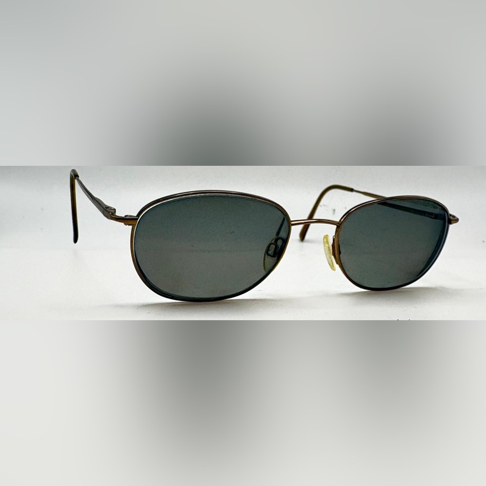 Vintage VM6540 Brown Gold Oval Titanium Sunglasses Frames Only